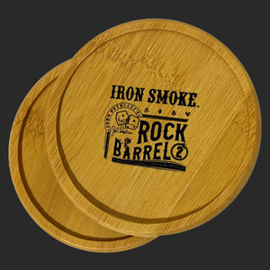 Rock Barrel 2 Piece Wood Coasters